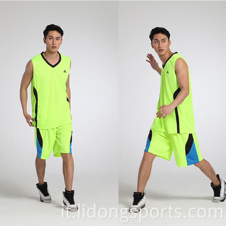 Lidong Custom Youth Basketball Uniforms Nuovi disegni di maglia da basket universitaria